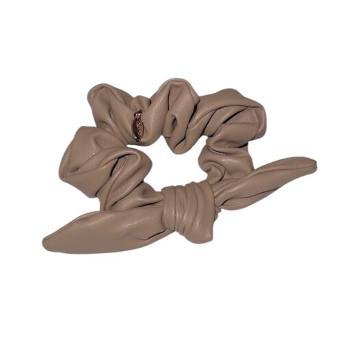 Leather look scrunchie