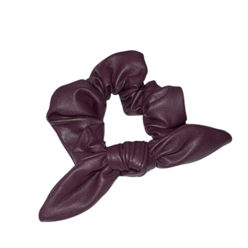 Leather look scrunchie