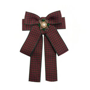 Brosje sløyfe stor med stener