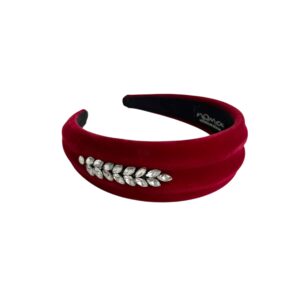 Anastasia hårbøyle i fløyel med stener